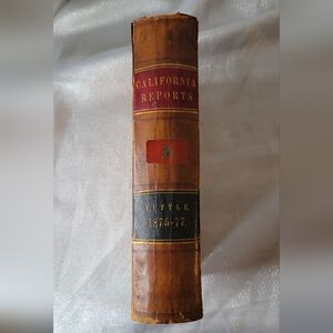 Antique VTG 1875-77 California Reports Hardcover Book, Volume #51
